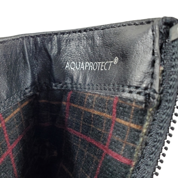 Blondo Frederika Leather Boots Black and Gray Aqua Protect Womens Size 10 - Picture 11 of 11